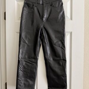 Abercrombie & Fitch Women's Leather Straight Jeans